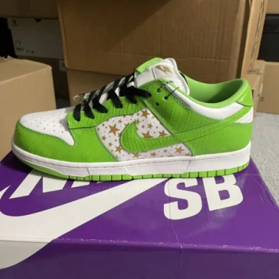 Pre-owned Nike Size 11.5 -  Sb Dunk Low Og X Supreme Mean Green