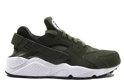 Pre-owned Nike Size 11.5 Men Air Huarache Shoes 318429 306 Green Cargo Khaki Black