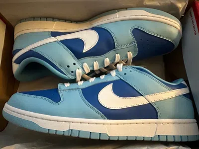 Pre-owned Nike Size 13 -  Dunk Low Retro Qs Argon - In Box In Blue