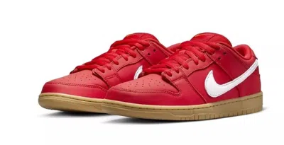 Pre-owned Nike Size 13 -  Sb Dunk Low Orange Label "university Red Gum" In Hand