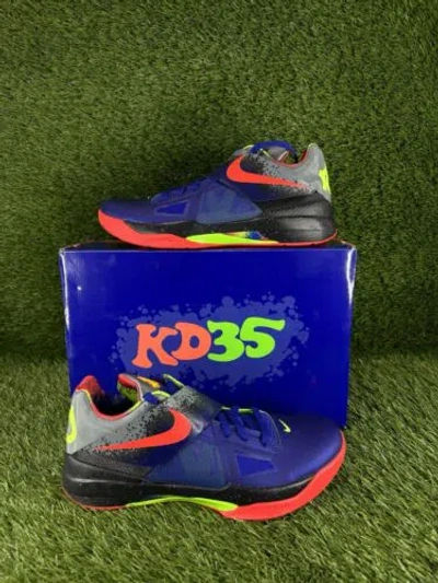 Pre-owned Nike Size 13 -  Zoom Kd 4 Nerf Fq8180-400 Brand In Hand In Purple