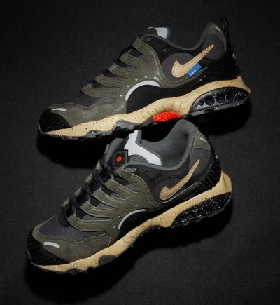 Pre-owned Nike Size 4-14 Undefeated X  Air Terra Humara Low Cargo Khaki Fn7546-300 In Green