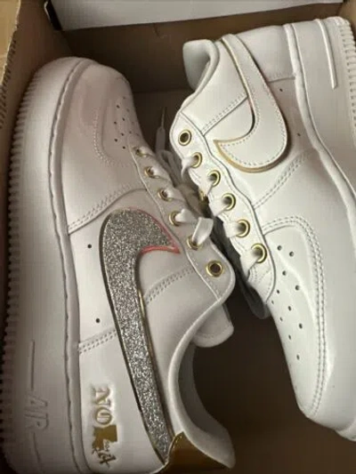 Pre-owned Nike Size 6 -  Air Force 1 Low Nola In White
