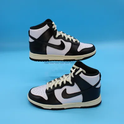 Pre-owned Nike Size 7.5w- Dunk High Vintage Black White High Top Sneakers 2022 (dq8581-100)