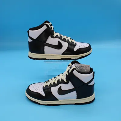 Pre-owned Nike Size 7w -  Dunk High Vintage Black White High Top Sneakers 2022 (dq8581-100)