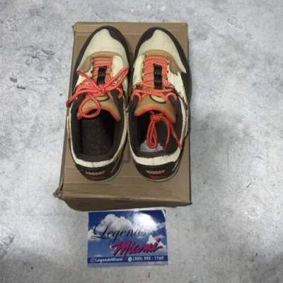 Pre-owned Nike Size 8 -  Air Max 1 X Travis Scott Low Baroque Brown-fast Shipping