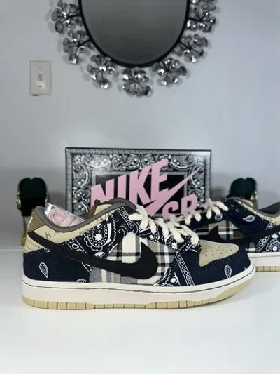 Pre-owned Nike Size 8 -  Sb Dunk Low Travis Scott In Black