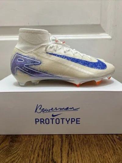 Pre-owned Nike Size 8 -  Zoom Mercurial Superfly 10 Elite Fg Blueprint Pack Below Retail In White
