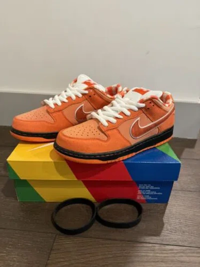 Pre-owned Nike Size 9 -  Dunk Low Sb X Concepts Orange Lobster