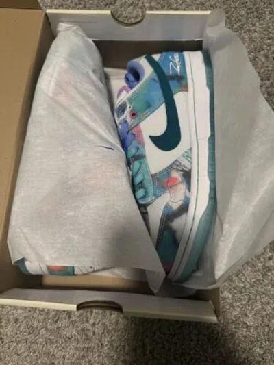 Pre-owned Nike Size 9 -  Futura Laboratories X Dunk Sb Low Bleached Aqua In Multicolor
