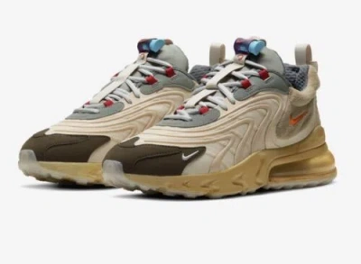 Pre-owned Nike Size 9.5 -  Travis Scott X Air Max 270 React Eng Cactus Trails In White