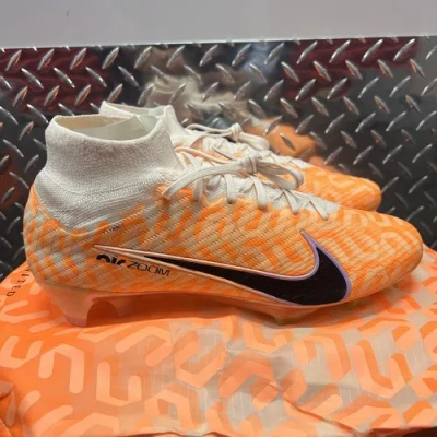 Pre-owned Nike ?size 9.5 -  Zoom Mercurial Superfly 9 Elite Nu Fg Guava Ice Dz3457-800 In Orange