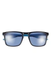Nike Sky Ascent 55mm Rectangular Sunglasses In Blue