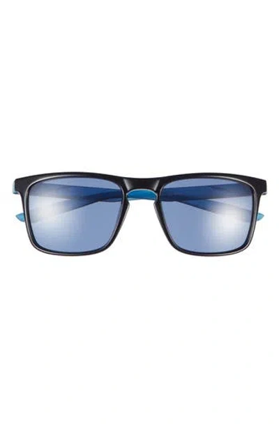 Nike Sky Ascent 55mm Rectangular Sunglasses In Blue