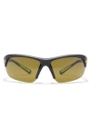 Nike Skylon Ace 69mm Wrap Sunglasses In Matte Black/terrain