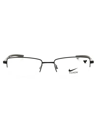 Nike Sleek Rectangular Eyeglasses For Men In Red
