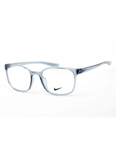 Nike Sleek Rectangular Eyeglasses For Unisex In Blue