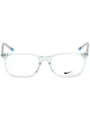 Nike Sleek Rectangular Eyeglasses - Unisex Design In Orange