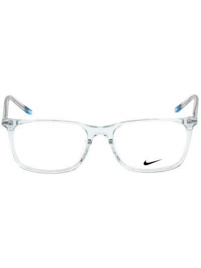 Nike Sleek Rectangular Eyeglasses - Unisex Design In Orange