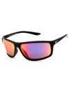 Nike Sleek Rectangular Unisex Sunglasses In Black