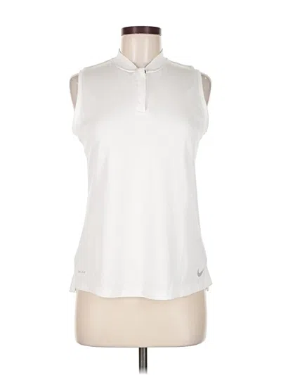 Pre-owned Nike Sleeveless Blouse In White