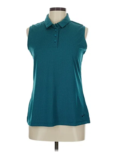 Pre-owned Nike Sleeveless Polo Shirt In Blue