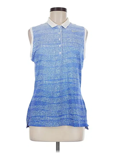 Pre-owned Nike Sleeveless Polo Shirt In Blue
