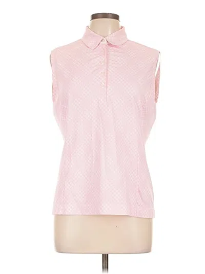 Pre-owned Nike Sleeveless Polo Shirt In Pink