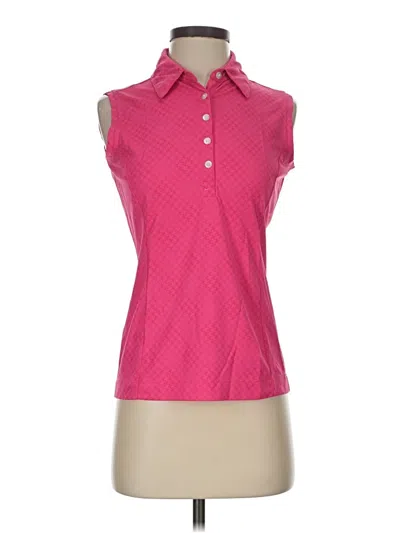 Pre-owned Nike Sleeveless Polo Shirt In Pink