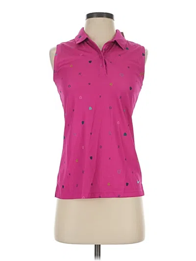 Pre-owned Nike Sleeveless Polo Shirt In Pink