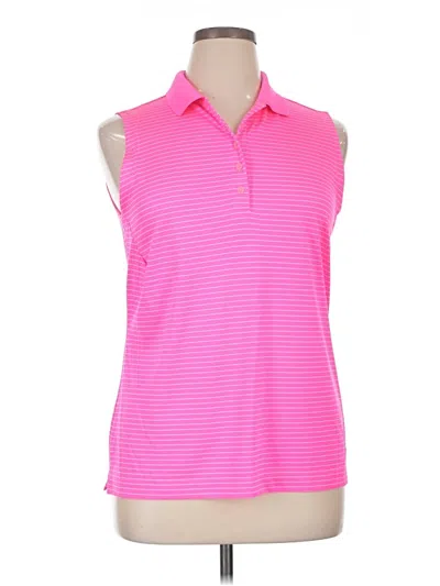 Pre-owned Nike Sleeveless Polo Shirt In Pink
