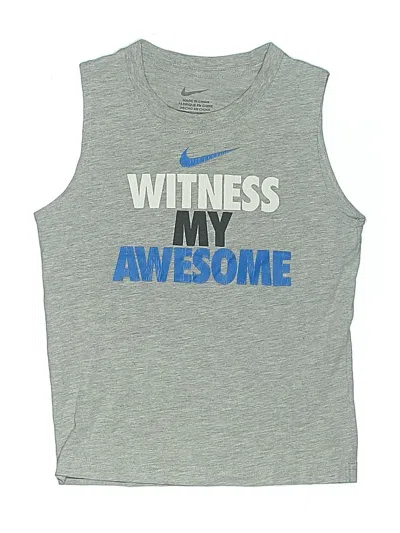 Pre-owned Nike Kids' Sleeveless T-shirt In Gray