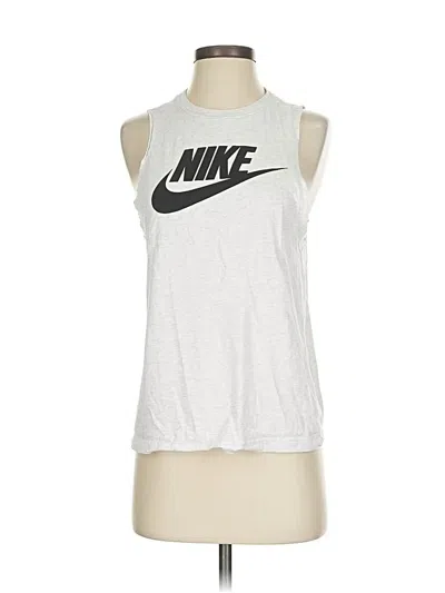 Pre-owned Nike Sleeveless T-shirt In Silver