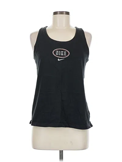 Pre-owned Nike Sleeveless Top Black Halter Neckline Tops
