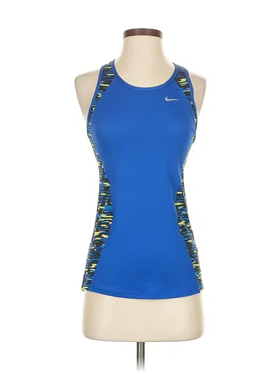 Pre-owned Nike Sleeveless Top Blue Halter Neckline Tops