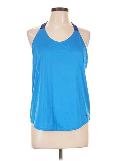 Pre-owned Nike Sleeveless Top Blue Halter Neckline Tops