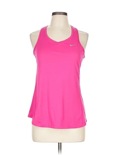 Pre-owned Nike Sleeveless Top Pink Halter Neckline Tops