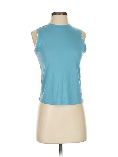 Pre-owned Nike Sleeveless Top Teal Halter Neckline Tops In Blue