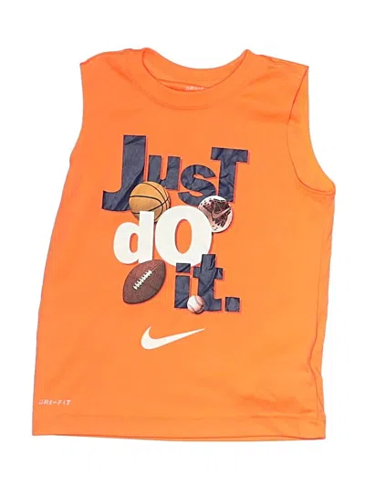 Pre-owned Nike Kids' Sleeveless T-shirt In Orange