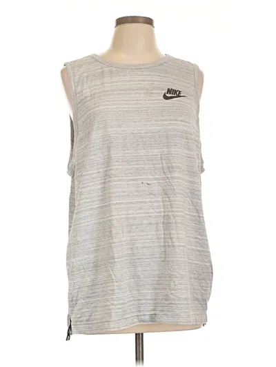 Pre-owned Nike Sleeveless T-shirt In Silver