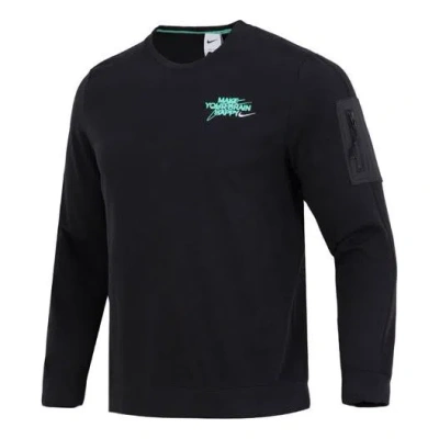 Nike Sleeves Pocket Crew Neck Sweatshirt 'black'