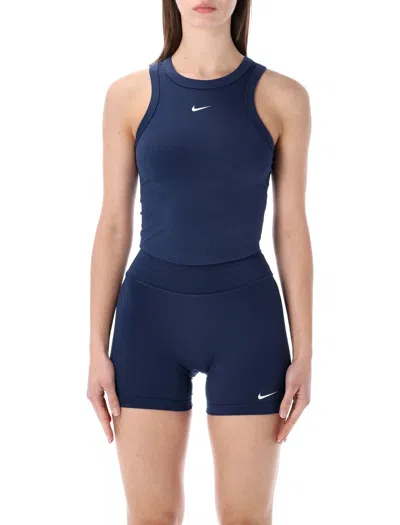 Nike Slim Fit Cropped Tank Top For Women In Blue