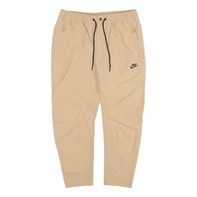 Nike Small Logo Pattern Woven Athleisure Casual Sports Long Pants Khaki In Neutral