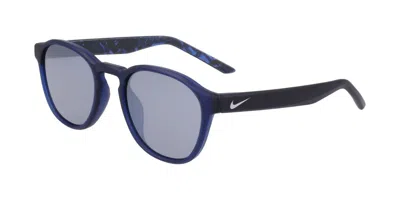 Nike Smash Dz7382 410 Men's Sunglasses Blue Size 47 In Black