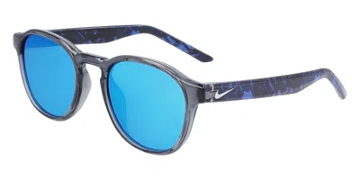Nike Smash M Dz7383 021 Men's Sunglasses Grey Size 47 In Blue