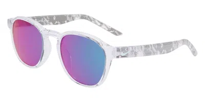 Nike Smash M Dz7383 900 Men's Sunglasses Clear Size 47 In Purple