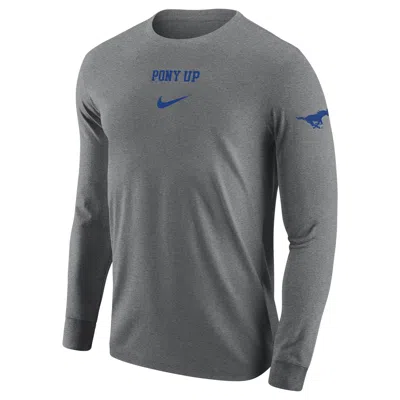 Nike Smu  Men's College Long-sleeve T-shirt In Gray