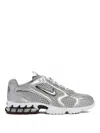 Nike Air Zoom Spiridon Cage 2 Rubber-trimmed Mesh And Leather Sneakers In Silver