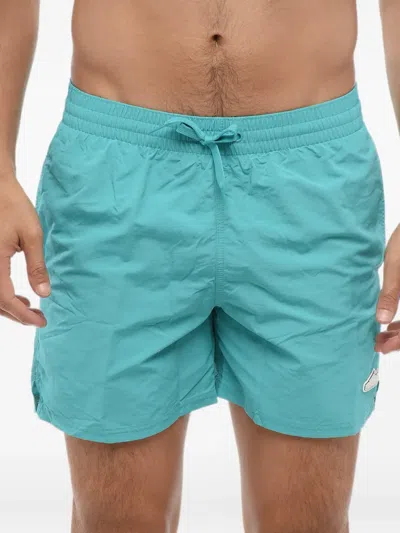 Nike Sneaker-patch Drawstring Swim Shorts In Blue