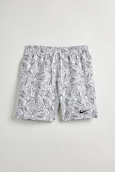 Nike Sneakers 7" Volley Swim Short In White, Men's At Urban Outfitters
